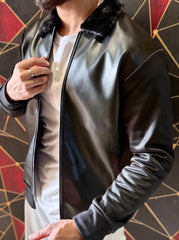 Rexine Fur Collar Jacket