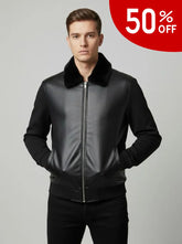 Rexine Fur Collar Jacket