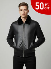 Rexine Fur Collar Jacket