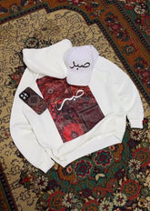 WHITE HOODIE WITH CAP