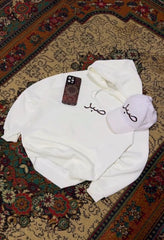 WHITE HOODIE WITH CAP